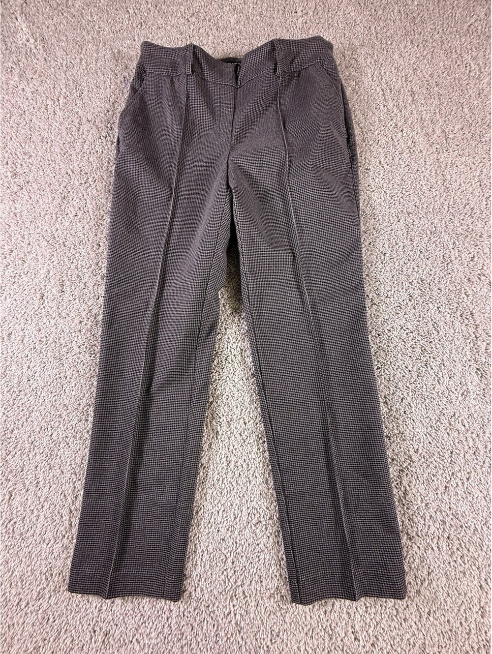 NWOT Hilary Radley Pull On Pants Size Large Black and Gray Check